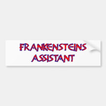 Frankensteins assistant auto aufkleber