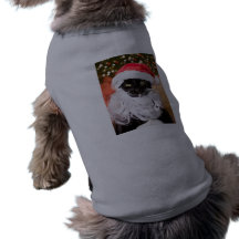 Franny Claus Sad Santa Kitty Dog Tee