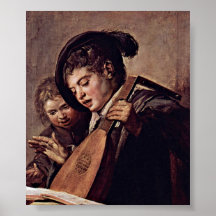 Frans Hals - Baroque of musicians Poster