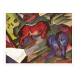 Franz Marc - Red & Blue Horse 1912 Paper Horses Post Card