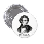 Franz Schubert, black Pinback Buttons