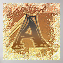 FRAZZLE MONOGRAM A PRINT