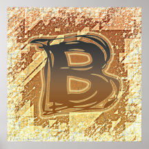 FRAZZLE MONOGRAM B PRINT