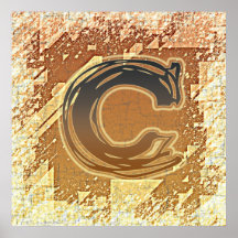 FRAZZLE MONOGRAM C POSTER