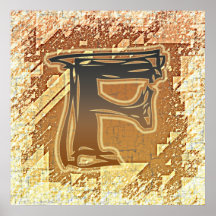 FRAZZLE MONOGRAM F POSTERS
