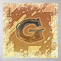 FRAZZLE MONOGRAM G PRINT
