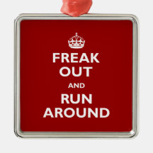 Freak Out and Run Around Christmas Tree Ornaments