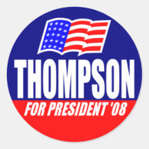 Fred Thompson For President 08 Sticker