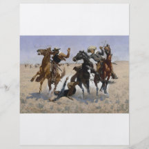 Frederic Remington - Aiding a Comrade Custom Flyer