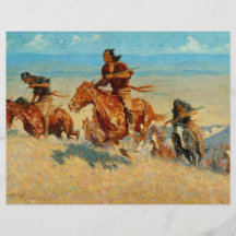 Frederic Remington's The Buffalo Runners (1909) Full Color Flyer