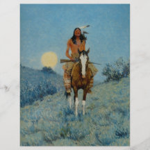 Frederic Remington's The Outlier 1909 Full Color Flyer