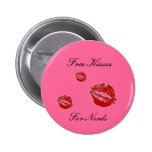 Free Kisses Pinback Button
