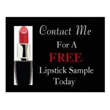 Free Lipstick Sample Postcard