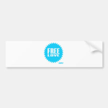 free love - blue bumper sticker