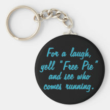 Free Pie (sq) Key Chain