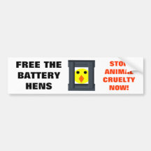 Free the Battery Hens Bumper Sticker