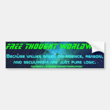 Free Thought Worldwide Bumper Sticker