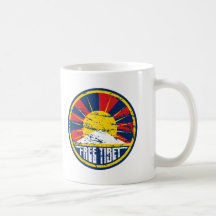 Free Tibet Round Grunge Mug