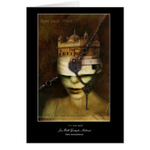 free your mind greeting cards