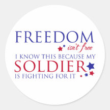 Freedom isn't Free Round Sticker