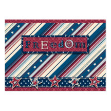 Freedom Stripe Gift Tag Business Card Templates