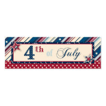Freedom Stripe Skinny Gift Tag B Business Card
