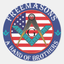 Freemasons - Band of Brothers Round Stickers