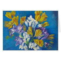 Freesia Posy Art Card