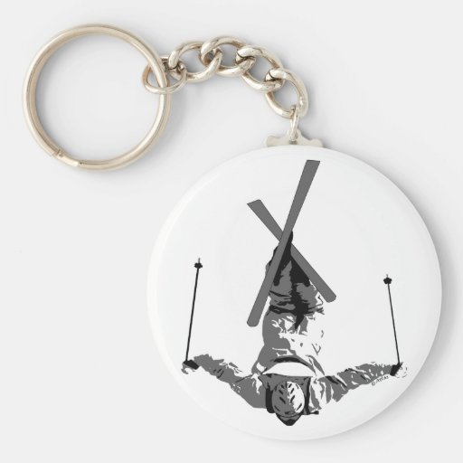 Freestyle Skiing Keychain
