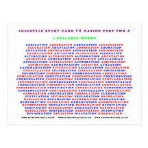 Freestyle study card #1 nation part two a post cards