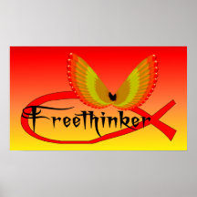 Freethinking Fish Symbol Posters