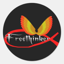 Freethinking Fish Symbol Stickers