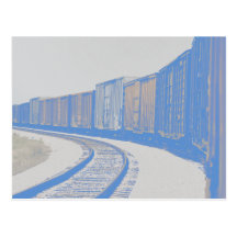 Freight Train Post Card