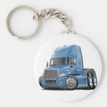Freightliner Cascadia Lt Blue Truck Key Chain