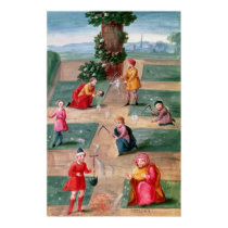 French alchemists seeking material gold posters