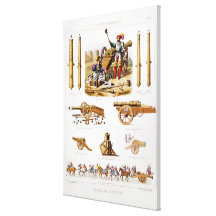 French artillery stretched canvas prints