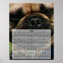 French Bulldog 2012 Calendar Poster