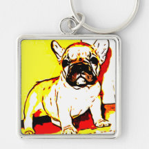 French Bulldog Art Keychain