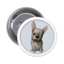 French Bulldog (Buff) Button