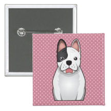 French Bulldog Cartoon Pins