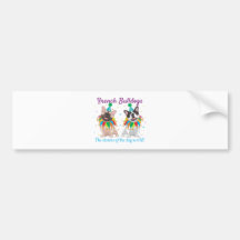 French Bulldog Clown - Support French Bulldog Club Bumper Sticker
