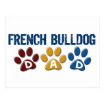 FRENCH BULLDOG Dad Paw Print 1 Postcard