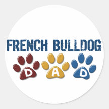 FRENCH BULLDOG Dad Paw Print 1 Sticker