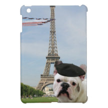 French bulldog in Paris ipad mini case