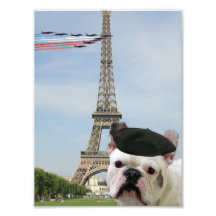 French bulldog in Paris Photo Print