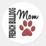 French Bulldog Mum 2 Round Sticker