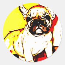 French bulldog puppy sticker