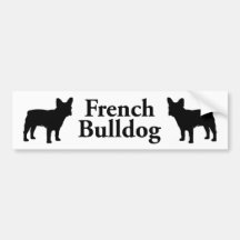 French Bulldog Silhouette Bumper Sticker