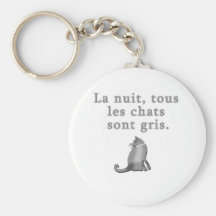 French Cats Saying Products Key Chains
