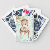 French Cupcake Victorian Bluebird playing cards